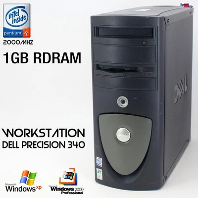 PROFI WORKSTATION DELL PRECISION WS 340 1GB RDRAM RIMM COMPUTER PC GEFORCE 4 - Bild 1 von 4