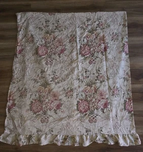 Ralph Lauren Ginebra Aragón Medieval Volantes Plano Reina Sábana Rosa Tostado Rosas - Imagen 1 de 9