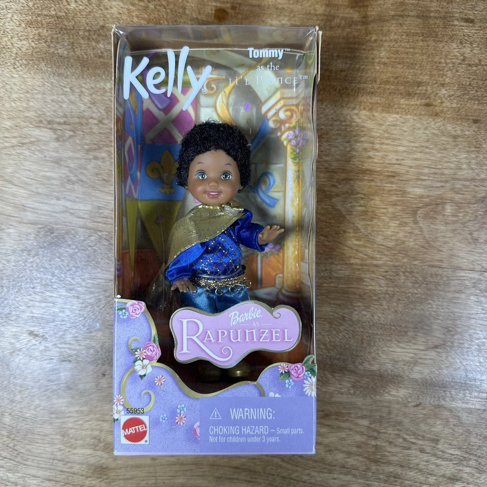 Barbie Rapunzel Kelly Club Tommy 2001 como Lil Prince muñeca afroamericana 55953 Foto 1 de 2