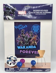 Marvel Black Panther Wakanda Forever Backdrop With Props(16pcs)☆ - Picture 1 of 2