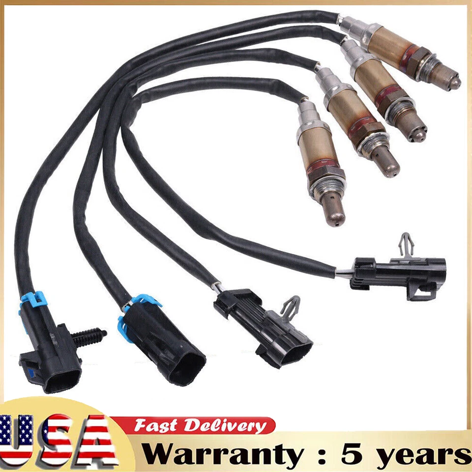 Sensor de oxígeno O2 aguas arriba aguas abajo 4 piezas para Chevy Silverado GMC 1500 1996-02 Foto 1 de 4