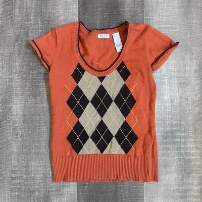 Camiseta suéter Argyle de Liz Claiborne para mujer Foto 1 de 4