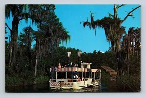 Postkarte Kongo Belle 2 Paddel Rad Flussboot Weeki Wachee Springs Florida - Bild 1 von 2