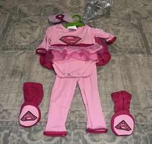 New DC Comics Pink Supergirl Infant Tutu Halloween Costume Sz 6-12 Months - Picture 1 of 6