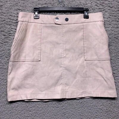 Falda INC para mujer XL Sierra bolsillos de arena gamuza tiro medio regular tostado Foto 1 de 4