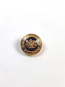 Single St John Gold Black Enamel Crest Lion Replacement Button 23mm - Picture 1 of 4