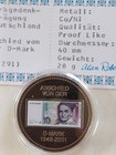 Gedenkprägung 10 DM, Abschied von der D-Mark, mit Farbaufkleber, (M148)