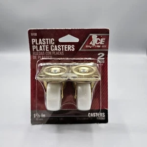 Ruedas de placa de plástico de 1 5/8" (40 mm) ruedas giratorias de 2 piezas - Imagen 1 de 4