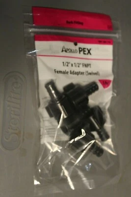 (5) 1/2" PEX x 1/2" Swivel FNPT Adapters - Poly Lead-Free Crimp Fittings (B175) - Image 1 of 2
