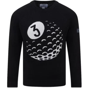 Adidas Men Adicross Golf Sweater Black White HF9121 - Picture 1 of 4