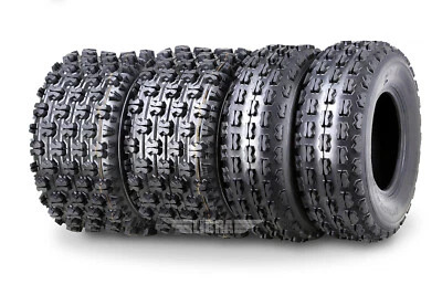 Set 4 ATV Tires 21x7-10 & 22x10-10  Yamaha Timberwolf 250 Beartracker Race Tires - Image 1 of 4