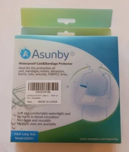 Asunby Adult Long Arm Cast ,IV, Picc Line, Bandage, Rash, Burn, Coverage New - Picture 1 of 6
