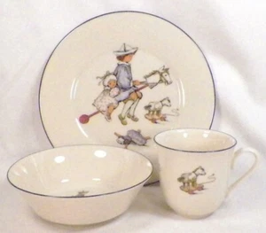 Lenox Special Child's Plate Bowl & Cup Set Boy Hobby Horse Pony on Wheels - Picture 1 of 1