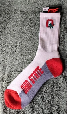 Ohio State Buckeyes Socks (For Bare Feet) NCAA Unisex Adult Large Mens 10-13 NWT - Image 1 of 2