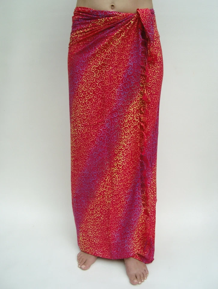 SA-103-RE / Über 300 Designs Sarong Lungi Sari Pareo Wickelrock Wandbehang Tuch