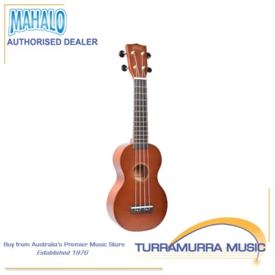 Mahalo MR1 Rainbow Series Soprano Ukulele with Carry Bag - Brown Uke - MR1TBR - image 1 of 3