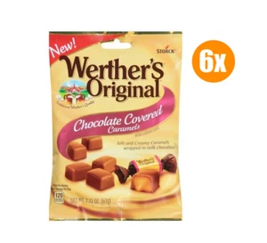 6x Bags Werther's Chocolate Covered Caramels, 2.22oz Each | Fast Shipping - Picture 1 of 4
