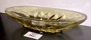 Amber Yellow Glass CELERY Olive Relish DISH Vintage - Picture 1 of 12