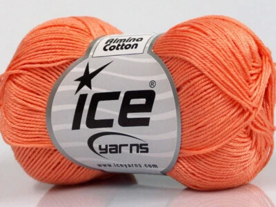 Лот из 6 мотков хлопчатобумажной пряжи Almina тонкая 6x50 г/169 м лосось - Изображение 1 из 4