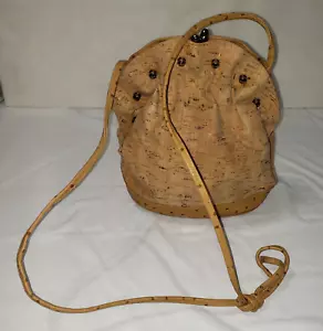Vintage Original by Caprice Kork Strauß Clutch Handtasche mit Nieten - Bild 1 von 19
