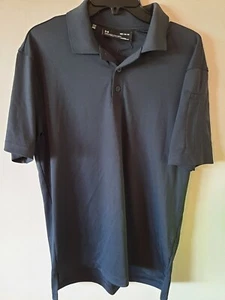UNDER ARMOUR HEAT GEAR S/S GRAY POLO SHIRT MENS MED EXCELLENT COND!! - Picture 1 of 3