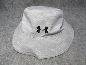Under Armour Bucket Hat Men One Size Gray White Storm 1 Camo Reversible Outroors - Picture 1 of 16