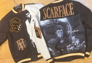 SCARFACE VARSITY JACKET REASON BRAND FLANNEL AL PACINO MEN'S NEW WITH TAGS - Picture 1 of 4