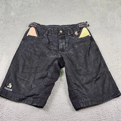 Coogi Shorts Mens 34 Black Multicolor Patchwork Loose Fit Hip Hop Urban 2000s - Image 1 of 4