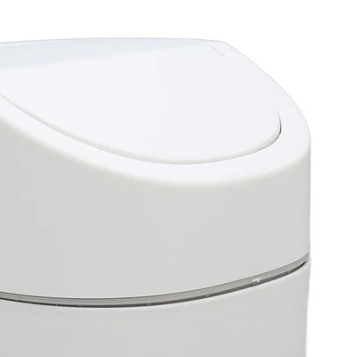 Desktop Garbage Can Button Flip Cover Reduce Odor Trash Debris Collector Ca DW - Image 1 of 4