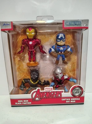 New 4 pack Marvel Avengers Die-Cast Collectible Figures, Iron Man Black Panther  - Image 1 of 4