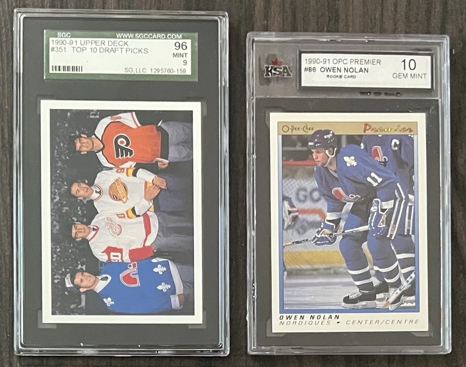 Owen Nolan High Graded Rookie Cards - Image 1 of 4