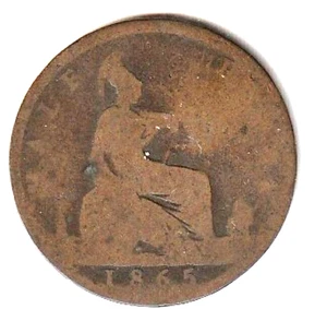 1865 | 1/2 centavo | Gran Bretaña | Victoria | Bueno | KM# 748,2 - Imagen 1 de 2