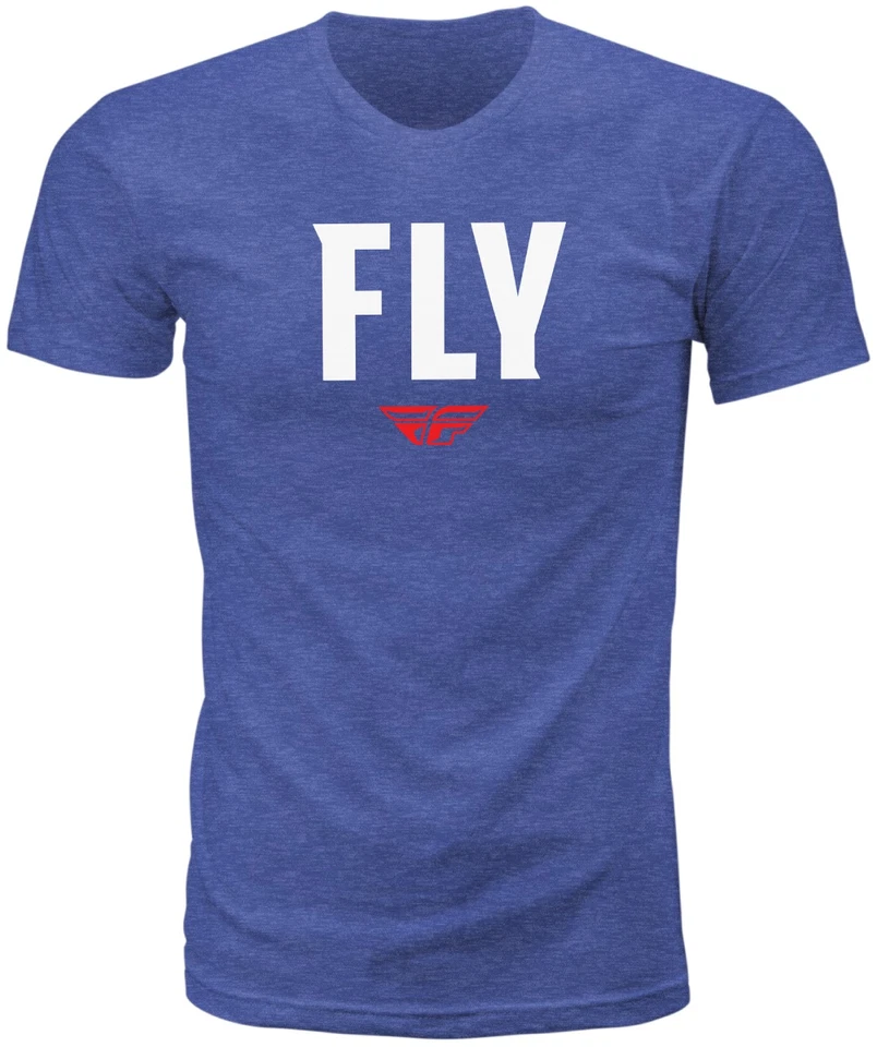 Fly Racing WFH Casual Mens Short Sleeve T-Shirt Royal Blue - Image 1 of 1