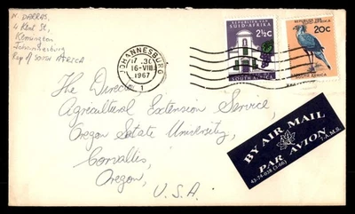Mayfairstamps Sudáfrica 1967 Johannesburgo a Corvallis O Cubierta aau_89335 Foto 1 de 2