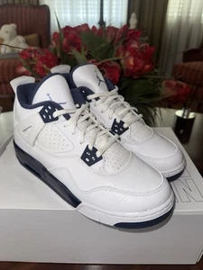 Size 5.5Y Nike Air Jordan 4 Retro Columbia 2015 408452-107 White Navy Brand New - Picture 1 of 7