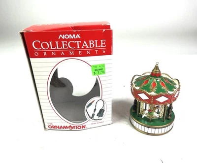 1991 Noma Ornamotion Коллекционные Рождественские Украшения Лошадь Карусель с Мотором - Изображение 1 из 4