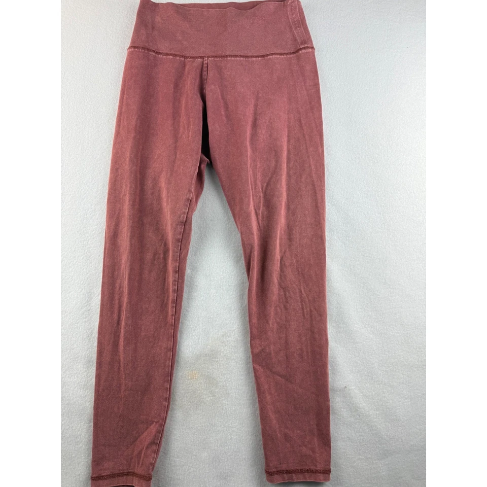 Leggings Aerie Chill Play Move para mujer talla M borgoña lavado cintura alta Foto 1 de 4