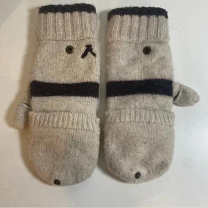 American Eagle Cream & Black Transition Fingerless Gloves/Mittens 78% Wool - Picture 1 of 9