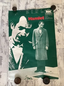 Rare Theatre Poster Hamlet For The 1975 Royal Shakespeare Co RSC By G&B Arts - Picture 1 of 11