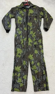 Vintage SafTBak Insulated Coveralls Mens L Trebark Camo Hunting Excellent USA - Picture 1 of 23