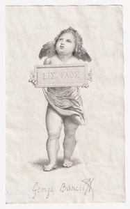 Exlibris George Bancroft / America United States Bookplate 19th Century - Picture 1 of 1