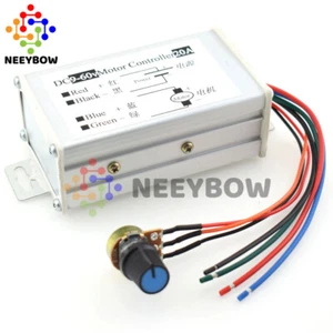 20A DC 9-60V PWM Motor Stepless Speed Controller Switch Reversible Pulse Driver - Picture 1 of 3