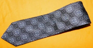 JOHN W. NORDSTROM MADE IN U.S.A. BLACK/GREY GEOMETRIC EXTRA LONG TIE - TIES. - Picture 1 of 3