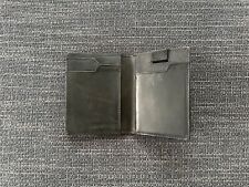 Serman Brands black leather card/cash wallet (black)