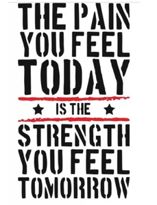the pain you feel today fitness Wandtattoo Wand Aufkleber 100 x 57 cm - Bild 1 von 4