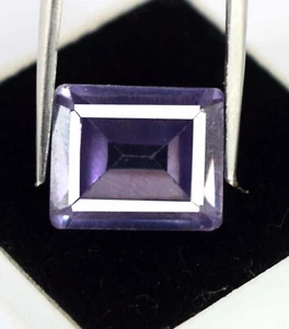 Spinello Viola Birmania Naturale 13,90 Ct Taglio Smeraldo Pietra Preziosa Sciolta Certificata B69514 - Foto 1 di 10