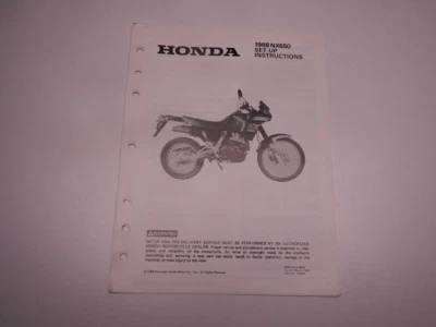 Honda NX650 1988 Dominator instrucciones de configuración NX 650 88 Foto 1 de 4