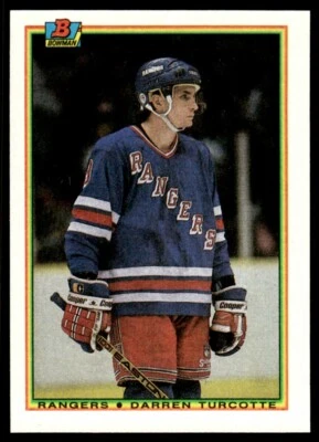 1990-91 Bowman Darren Turcotte Rookie New York Rangers #216 - Image 1 of 2
