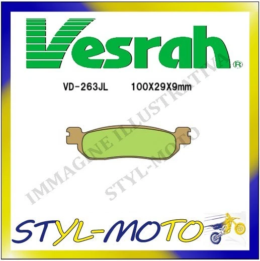 VD-263SJL Front Sintered Brake Pads Yamaha XT 225 WE Serow 2002 - Image 1 of 1
