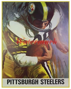 NFL Vintage Pittsburgh Steelers Print Color 8 X 10 REPRINT Photo Picture - Picture 1 of 1